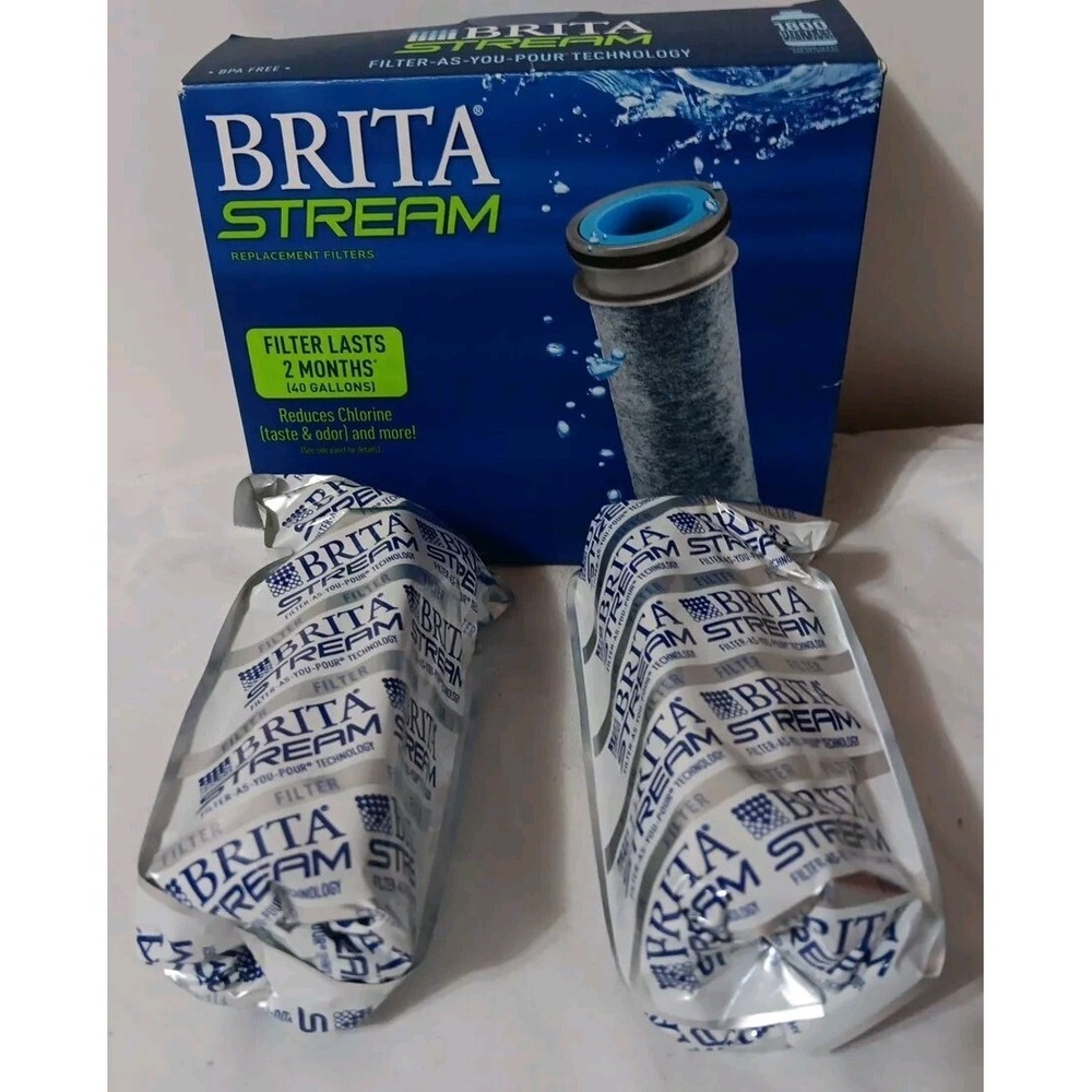 2 Brita Stream Pitcher Replacement Water Filters For All Brita Stream Pitchers